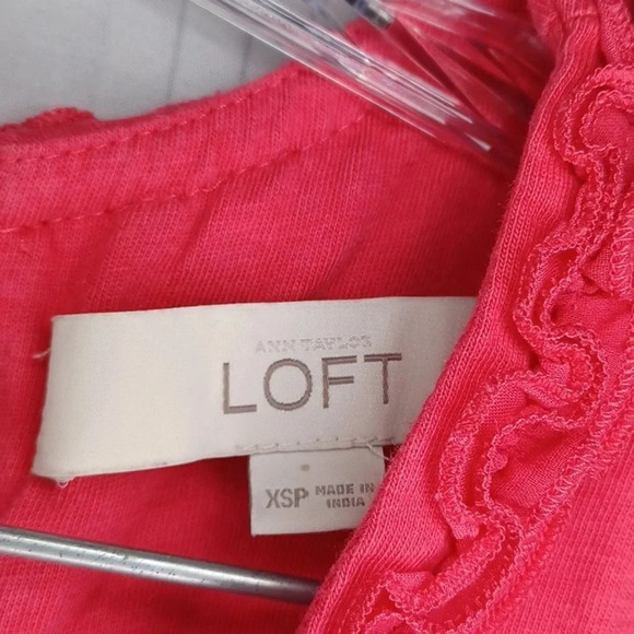 Loft coral pink sleeveless dress with tie back - Picture 3 of 6